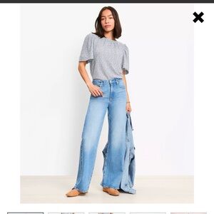 LOFT Women's Blue Flare & Wide Leg Jeans